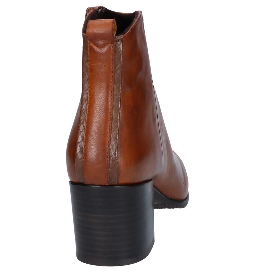 SPM Bottillons à talons en Cognac en cuir (257779)