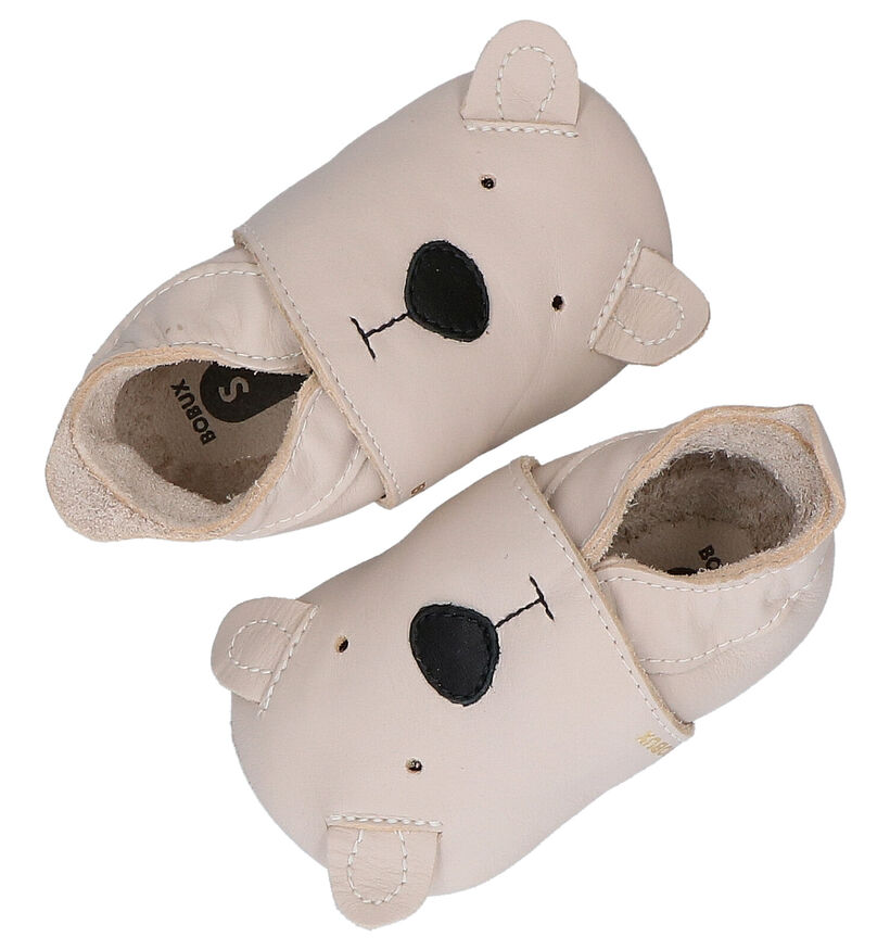 Bobux Milk Cub Chaussons pour bébé en Beige en cuir (280186)