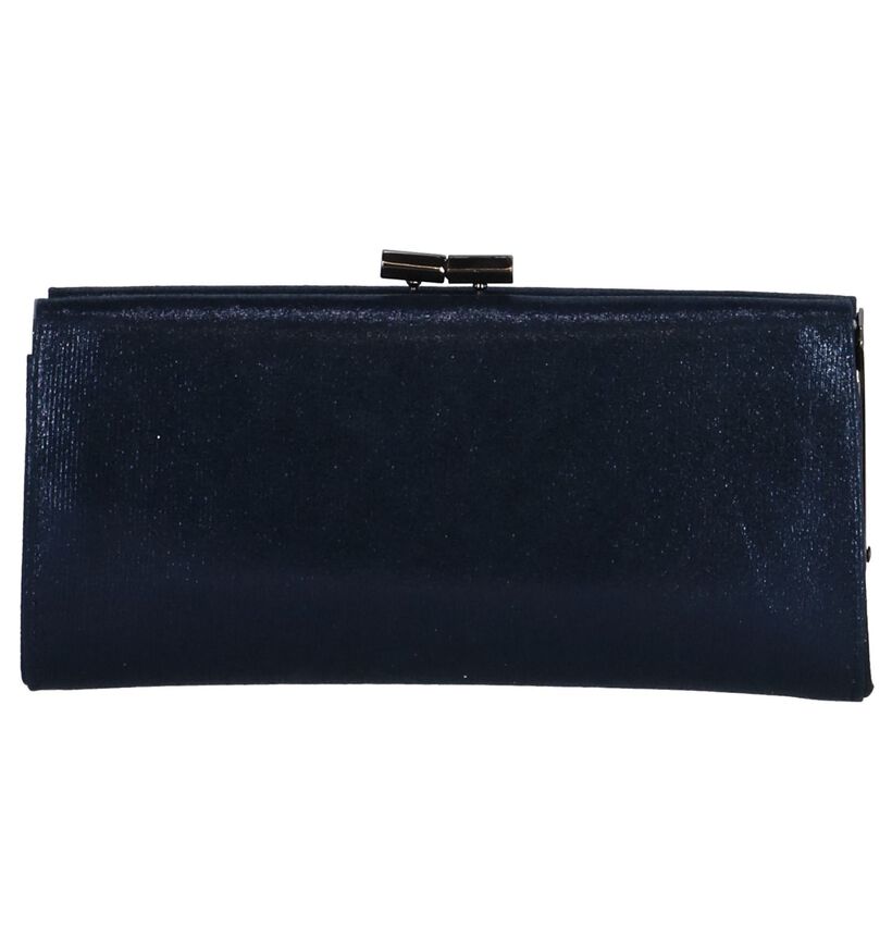 Donkerblauwe Clutch Lotus Chandra in stof (244401)