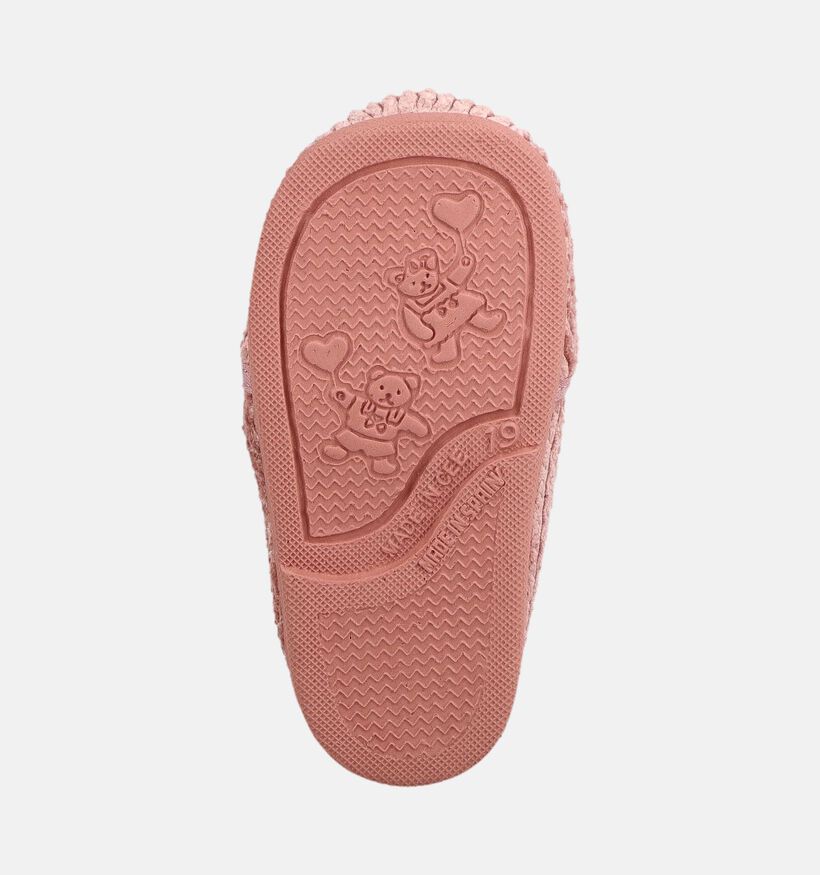 Little David Pantoufles en Rose pour filles (381104) - pour semelles orthop&eacute;diques