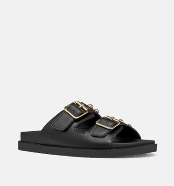 Geox Slippers Zwart