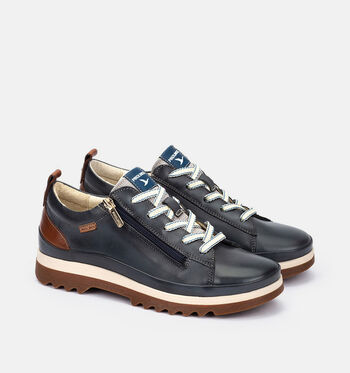 Pikolinos Low Chaussures plates Cognac/Taupe/Bleu