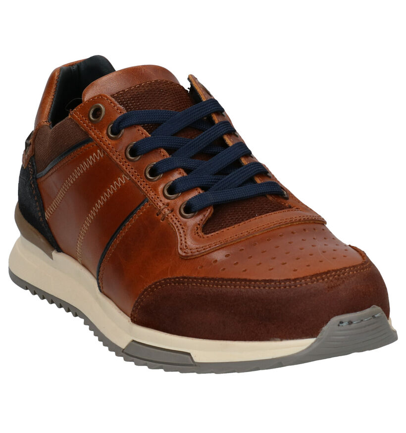 Bullboxer Chaussures à lacets en Cognac pour hommes (305083) - pour semelles orthopédiques