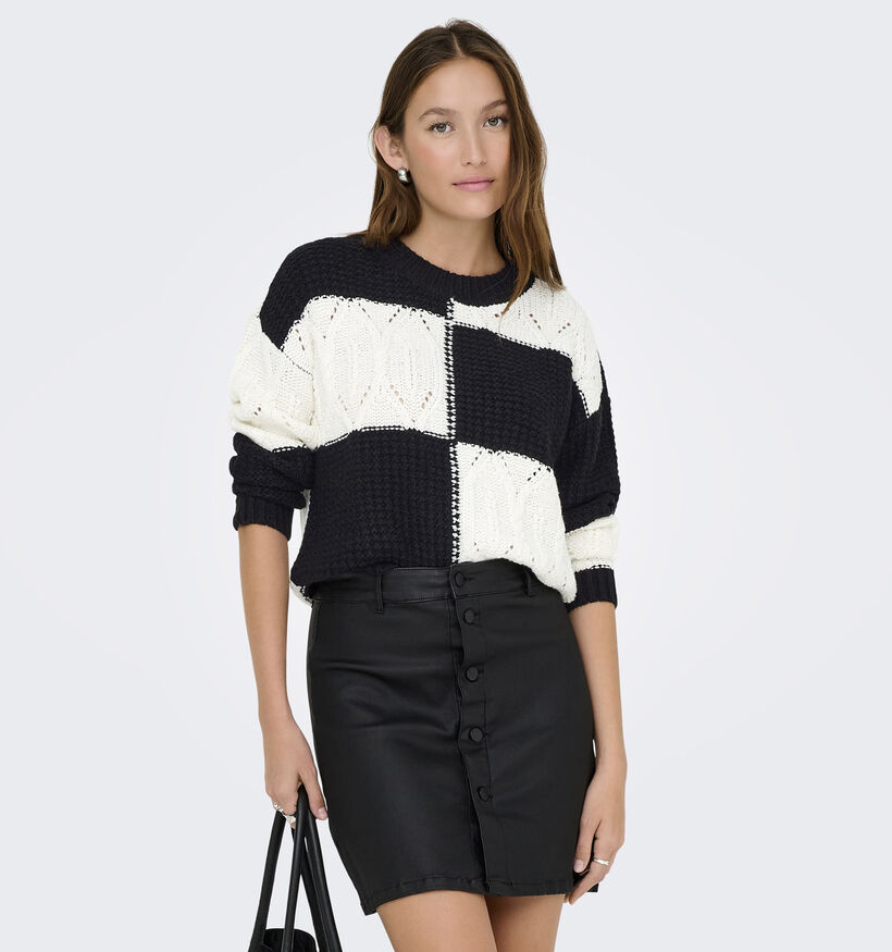 JDY Justy Witte/Zwarte Trui voor dames (359920)