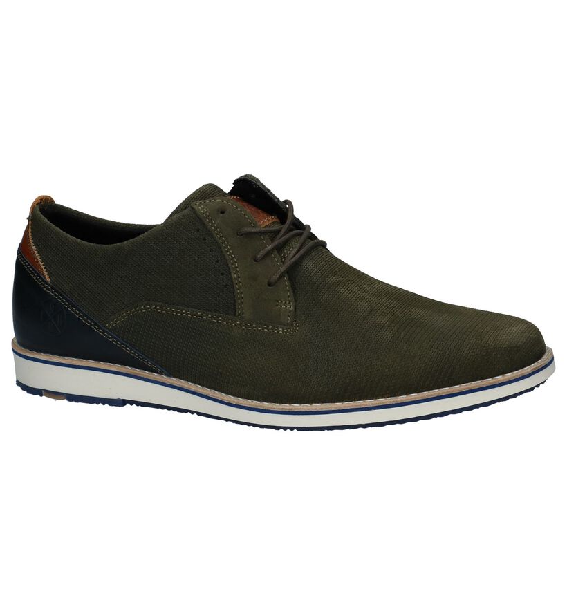 Bullboxer Chaussures habillées en Vert kaki en nubuck (237601)