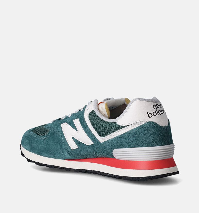 New Balance U 574 Baskets en vert pour hommes, garçons (350070) - pour semelles orthopédiques