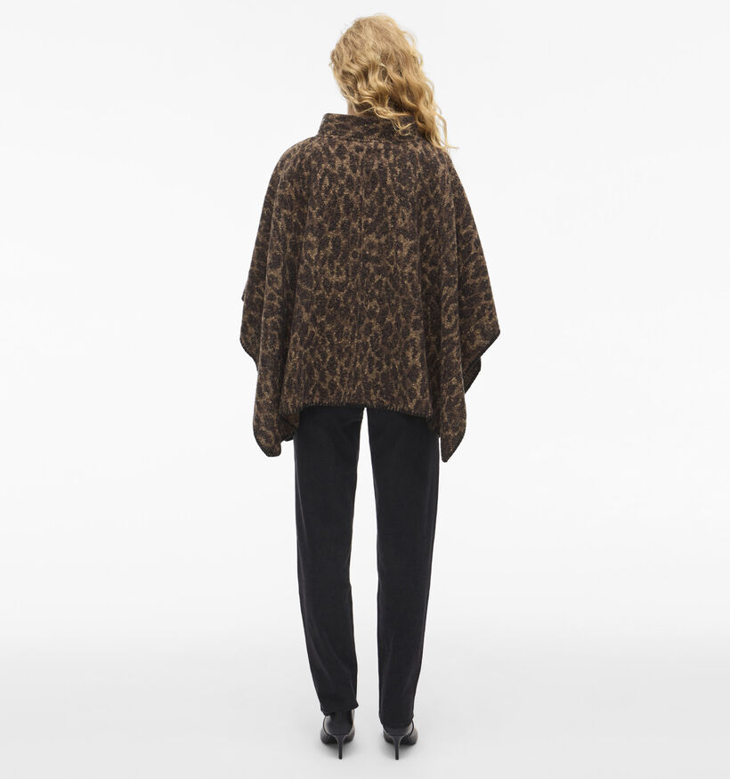 Vila Pauline Leopard Bruine Poncho voor dames (361346)
