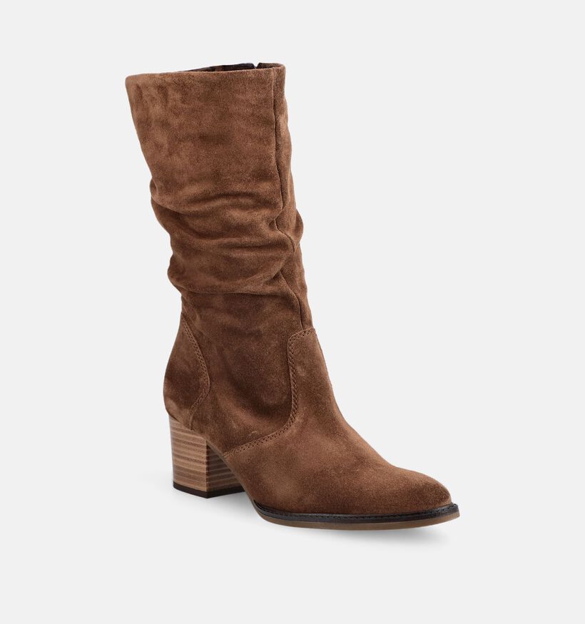 Gabor Comfort Camel Laarzen met Hak voor dames (380082) - geschikt voor steunzolen
