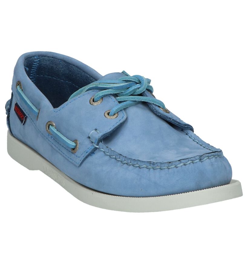 Blauw/Roze Bootschoenen Sebago Dockside in nubuck (213463)