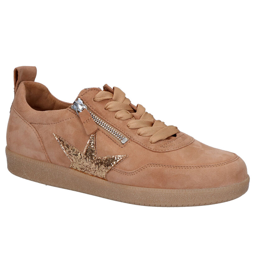 Gabor Best Fitting Cognac Sneakers in daim (271715)