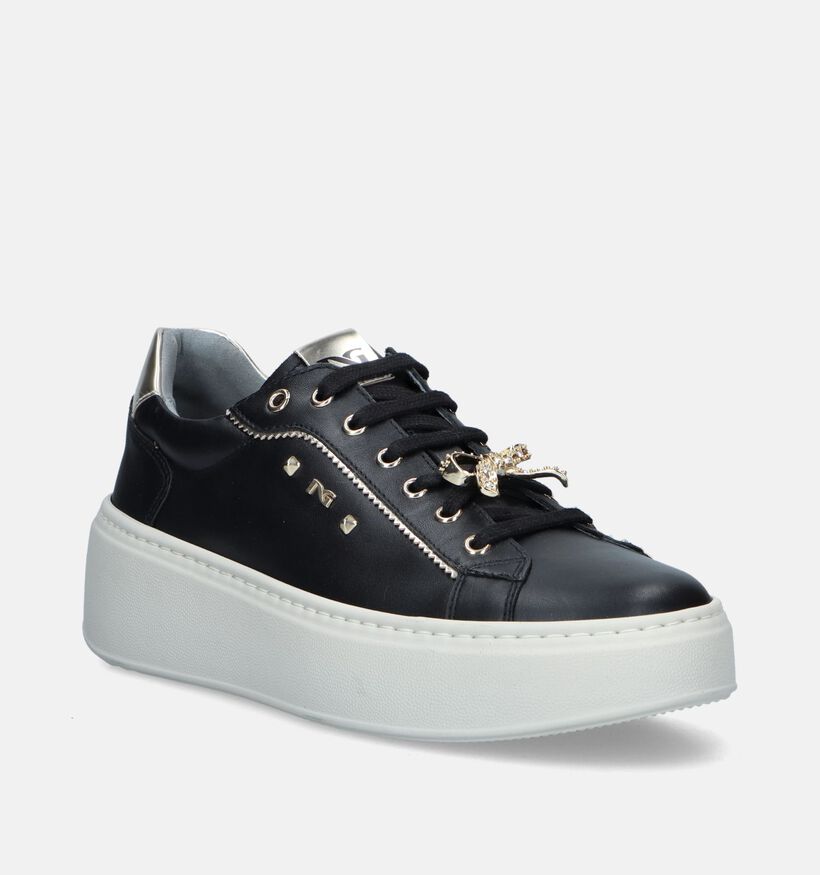 NeroGiardini Zwarte Sneakers voor dames (345563) - geschikt voor steunzolen