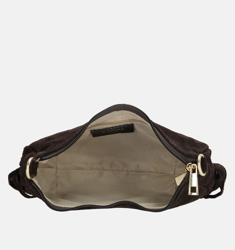 Charm London Fringes Donkerbruine Schoudertas voor dames (373489)