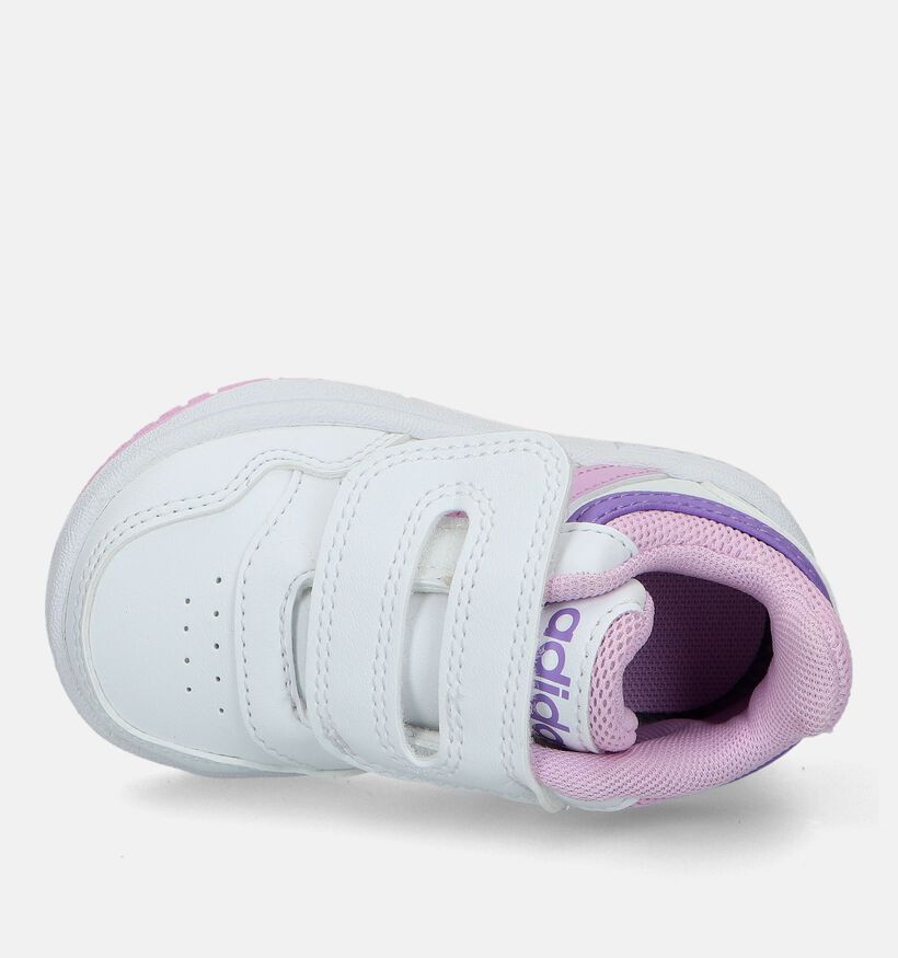 adidas Hoops 3.0 Witte Babysneakers voor meisjes (301117) - geschikt voor steunzolen