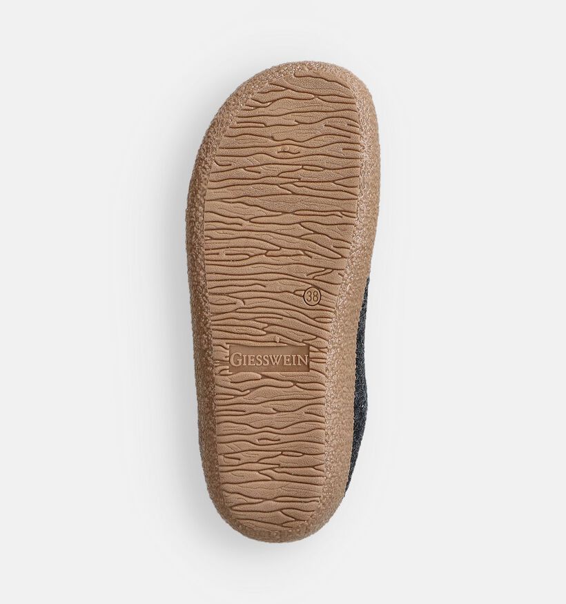 Giesswein Vent Pantoufles fermées en Bleu foncé Giesswein Vent Pantoufles fermées en Gris pour femmes (374254) - pour semelles orthopédiques