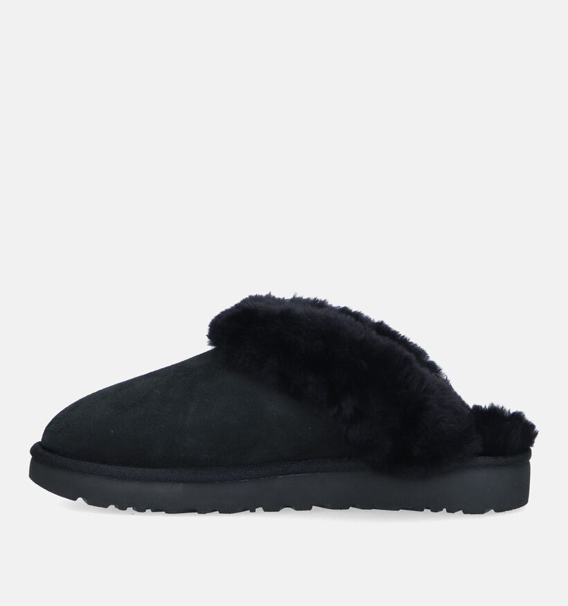 UGG Classic Pantoufles en laine en Noir pour femmes (329274)