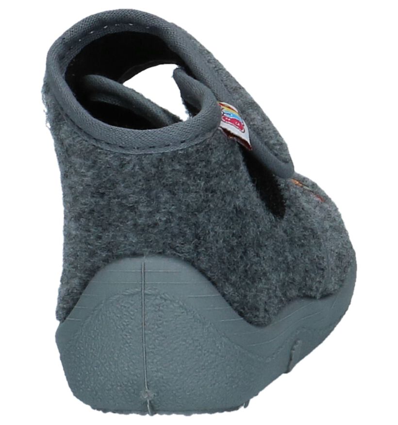 Bumba Pantoufles fermées en Gris en textile (235304)