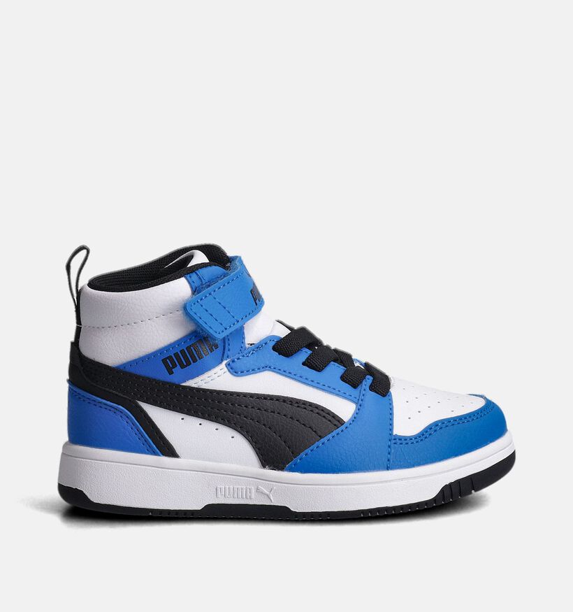 Puma Rebound Baskets montantes en Blanc pour filles, garçons (359213) - pour semelles orthopédiques