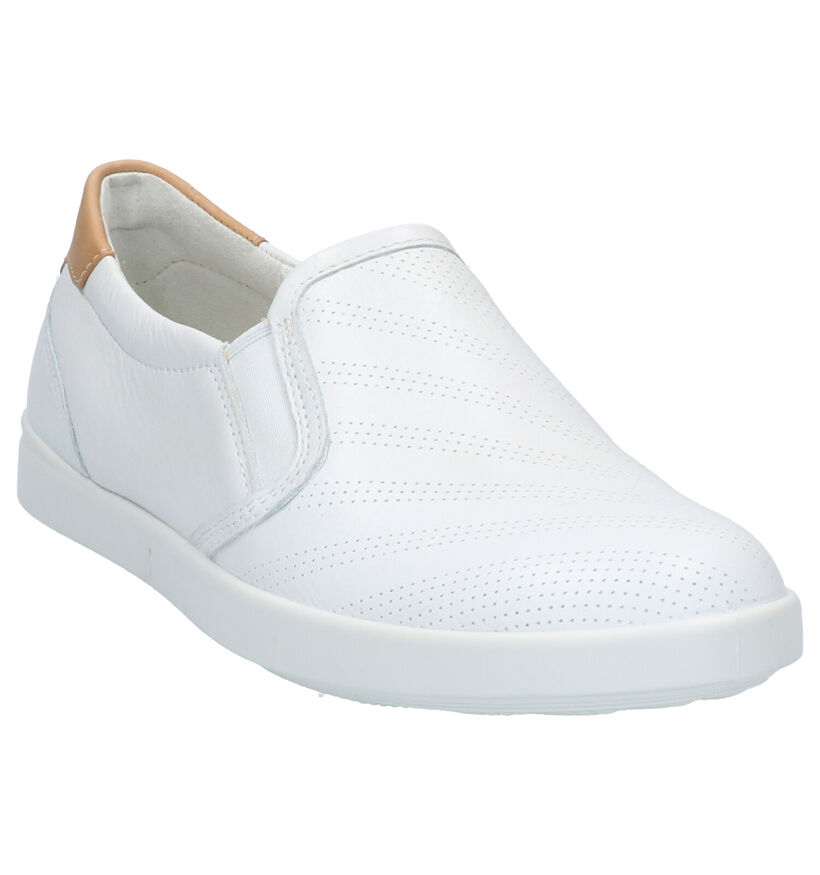 ECCO Leisure Chaussures sans lacets en Ecru en cuir (287315)