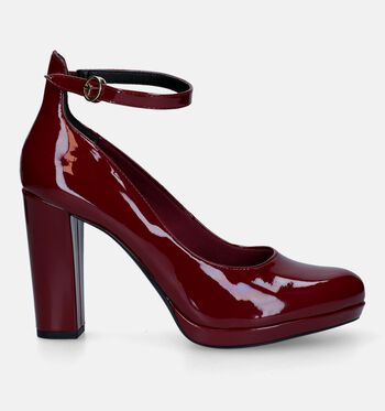 Pumps met bandje bordeaux