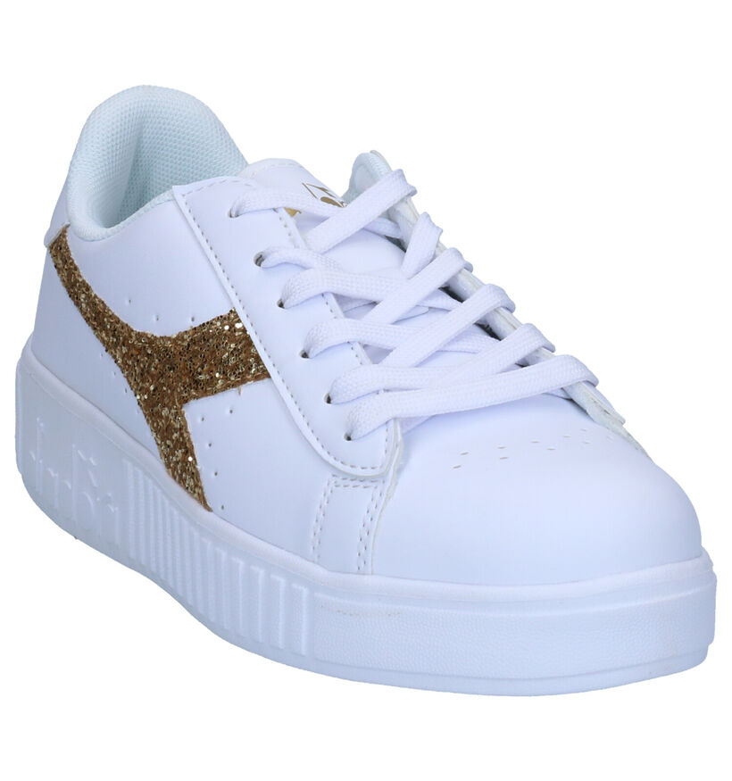 Diadora Game Step GS Baskets en Blanc pour filles (302943)