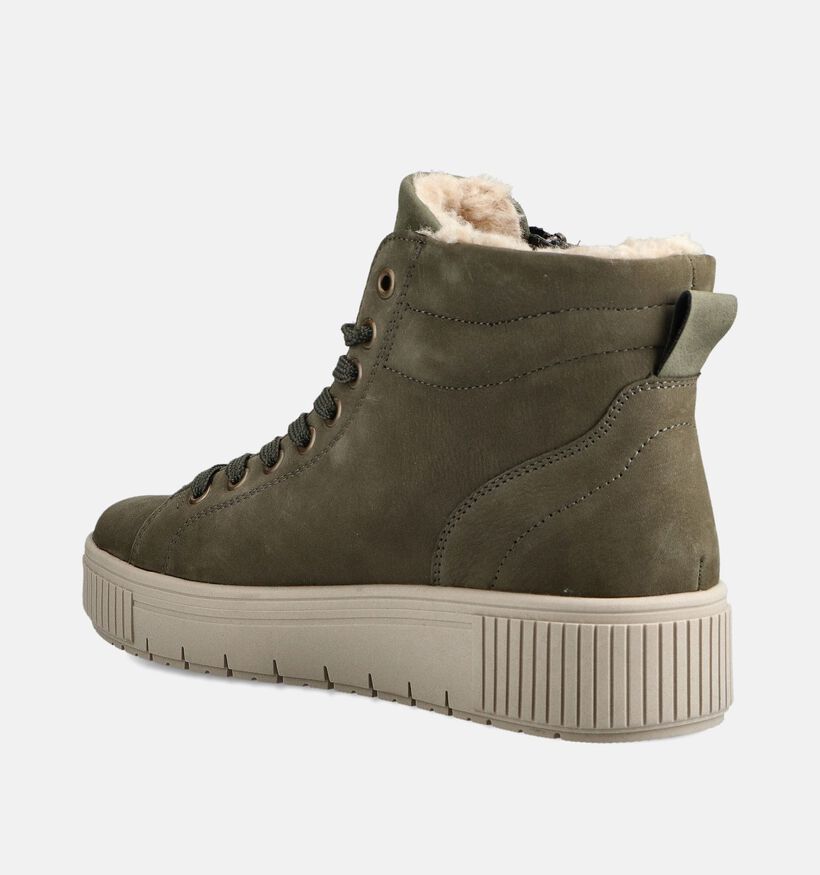 Remonte Bottines Fourrées en Vert kaki pour femmes (363582) - pour semelles orthopédiques