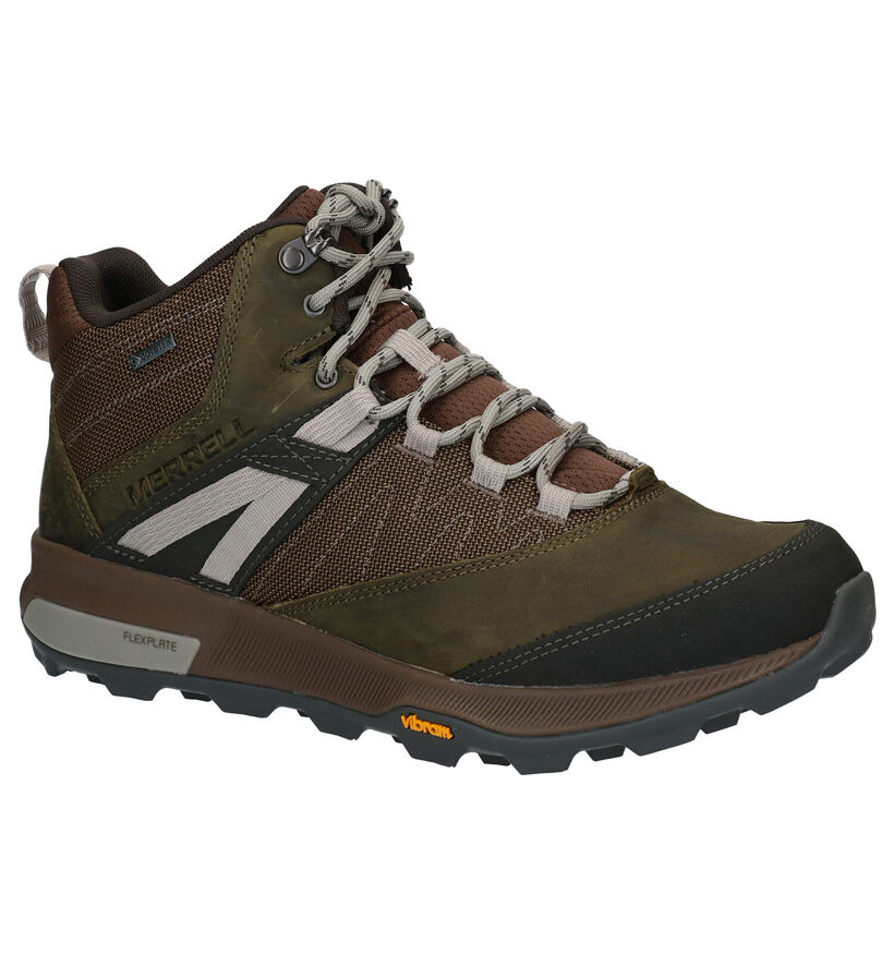 Merrell Zion Chaussures de randonnée en Kaki en cuir (290072)