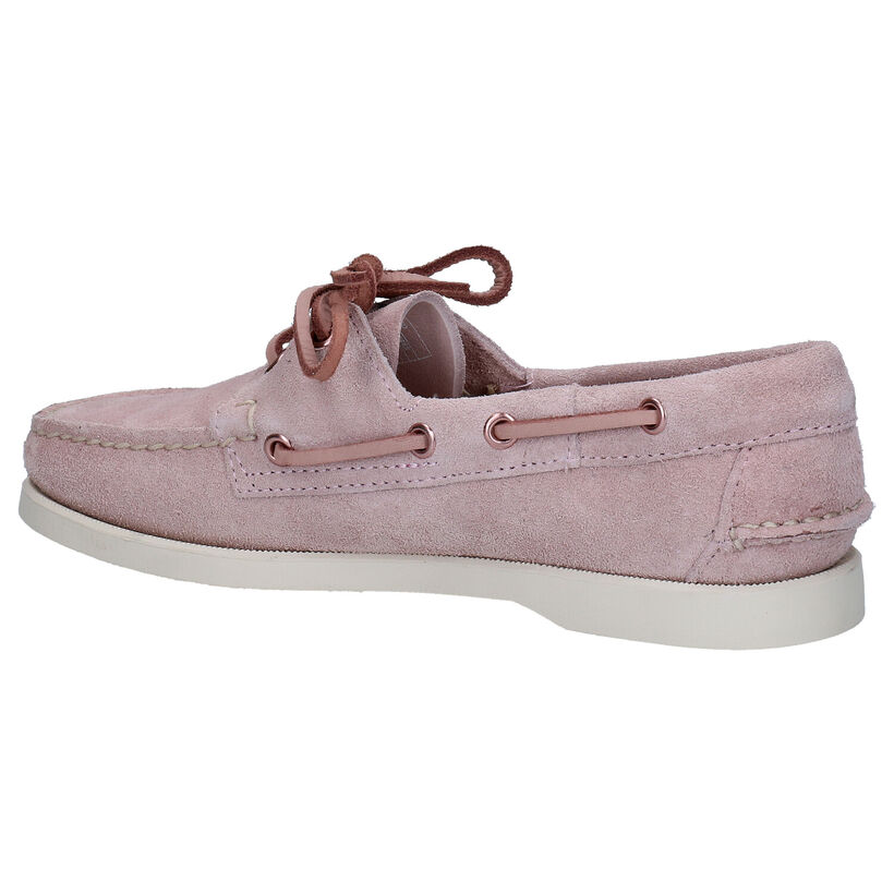 Sebago Dockside Roze Bootschoenen in daim (287488)