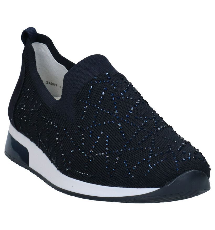 Ara Lissabon Blauwe Instappers in stof (288963)