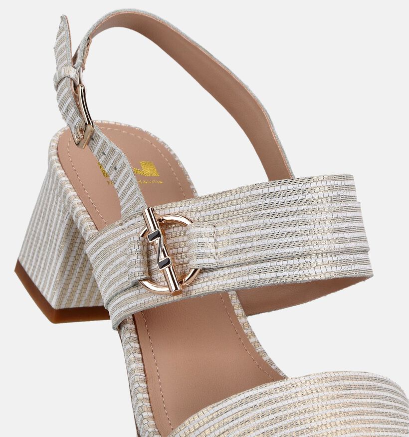 Nathan-Baume Lux Sandales &agrave; talons en Or pour femmes (372245)