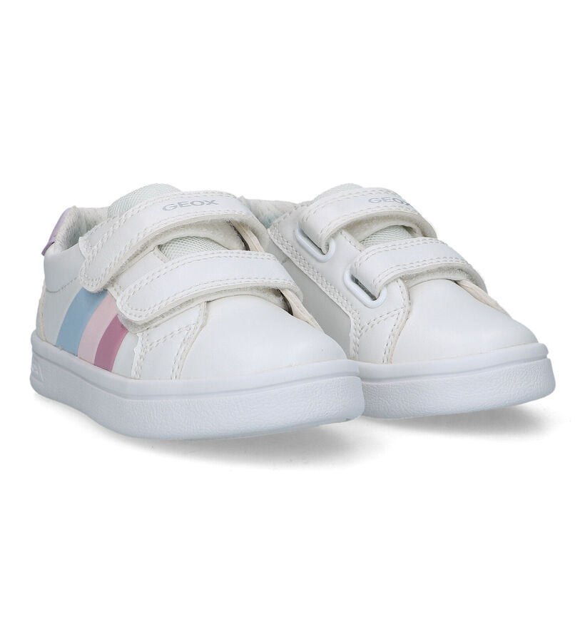 Geox Djrock Witte Sneakers voor meisjes (320648) - geschikt voor steunzolen