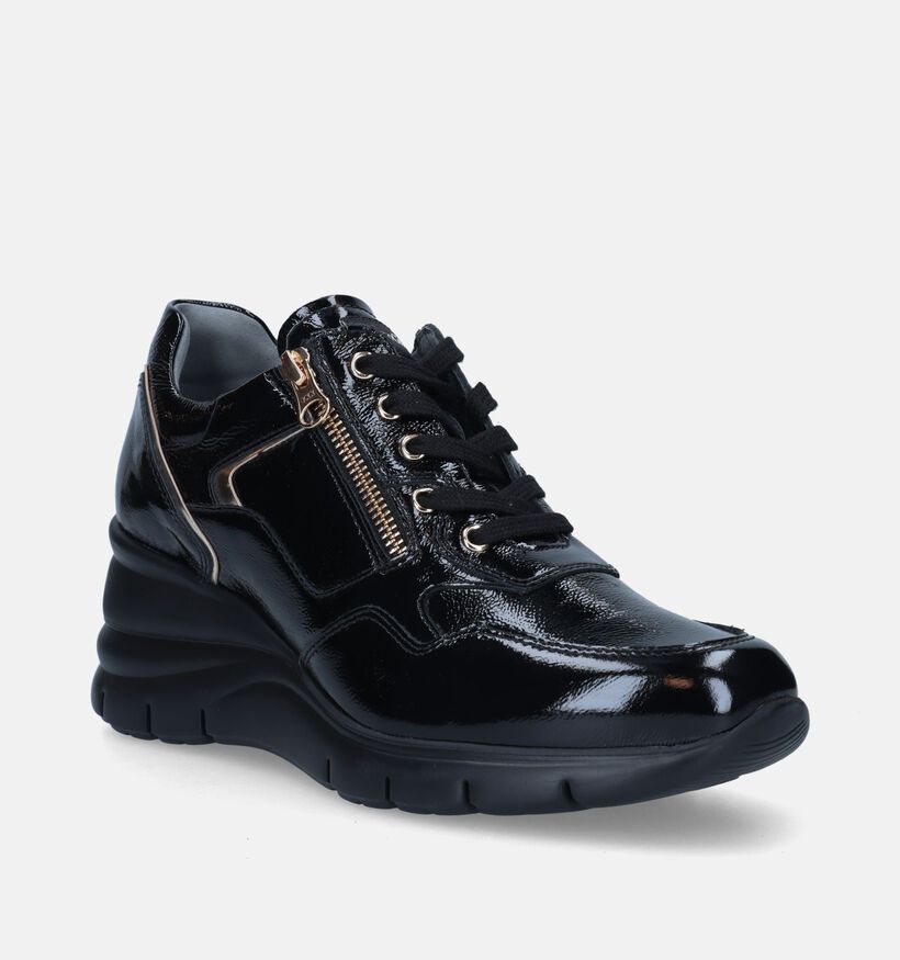 NeroGiardini Zwarte Sneakers met sleehak voor dames (345561) - geschikt voor steunzolen