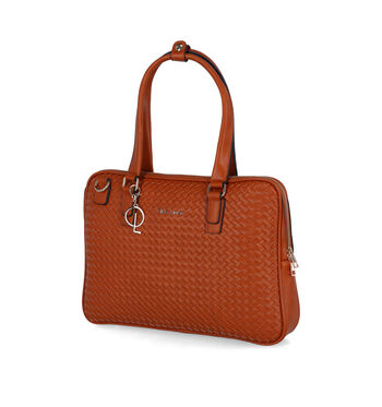 Laptoptas cognac