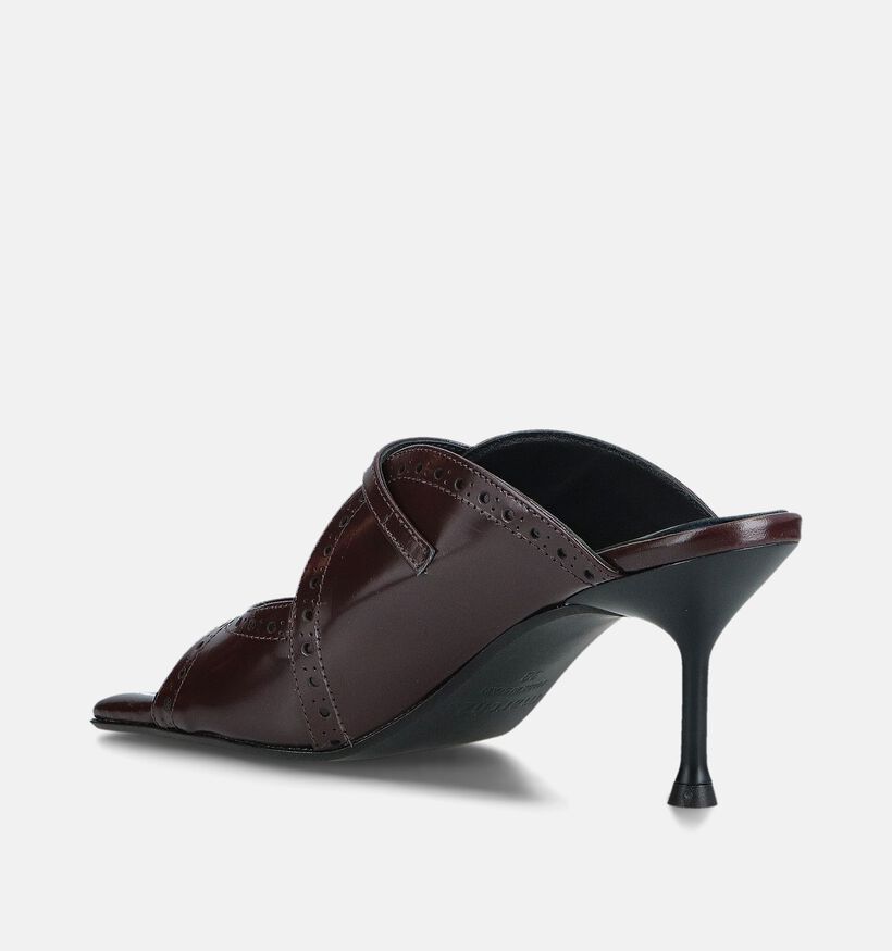 March23 Cemi Nu-pieds à talons en Bordeaux pour femmes (364191)