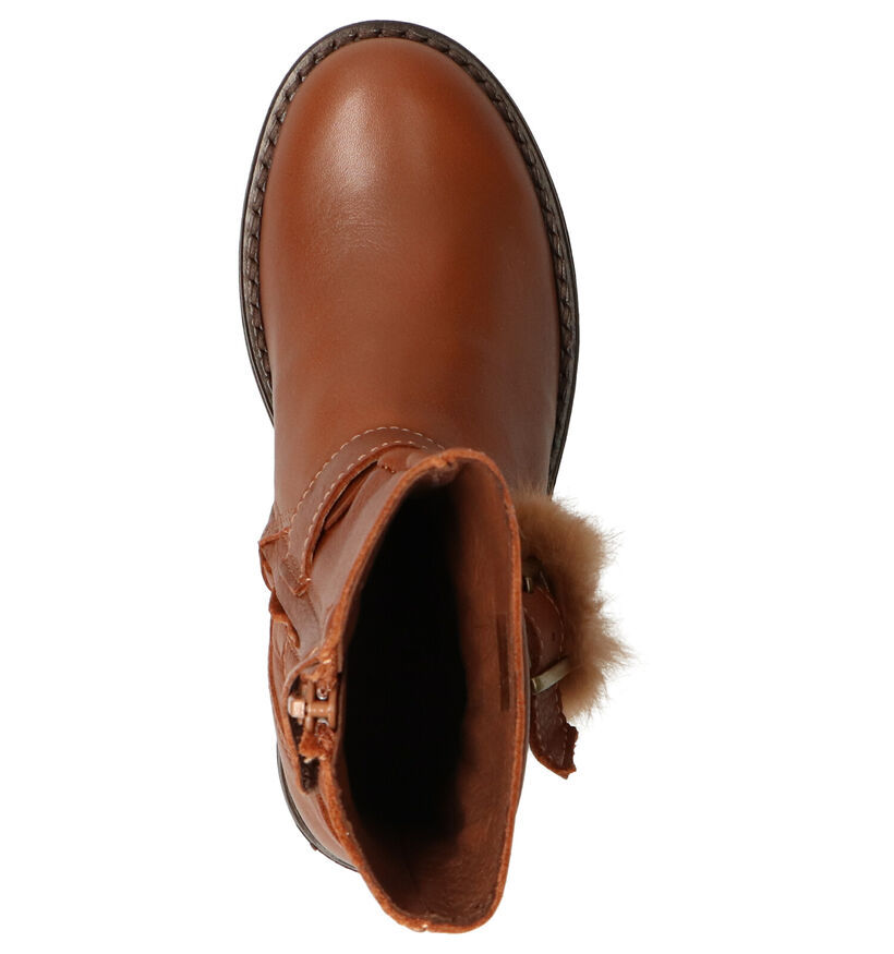 Milo & Mila Joy Cognac Laarzen in leer (257721)