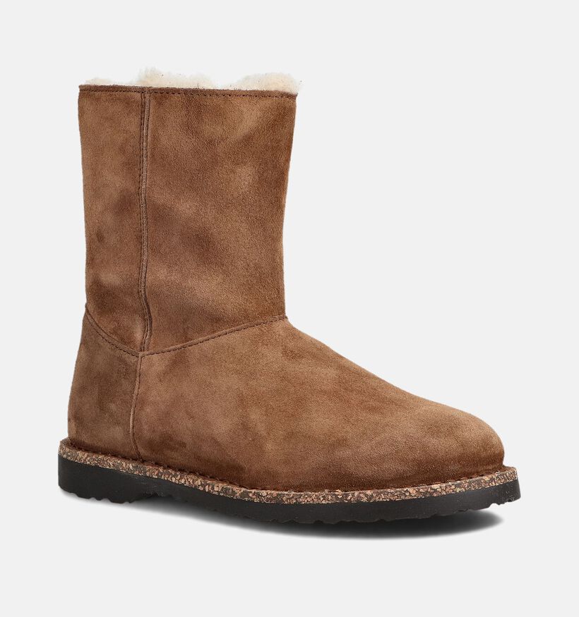 Birkenstock Bottines Fourrées en Camel pour femmes (360255) - pour semelles orthopédiques