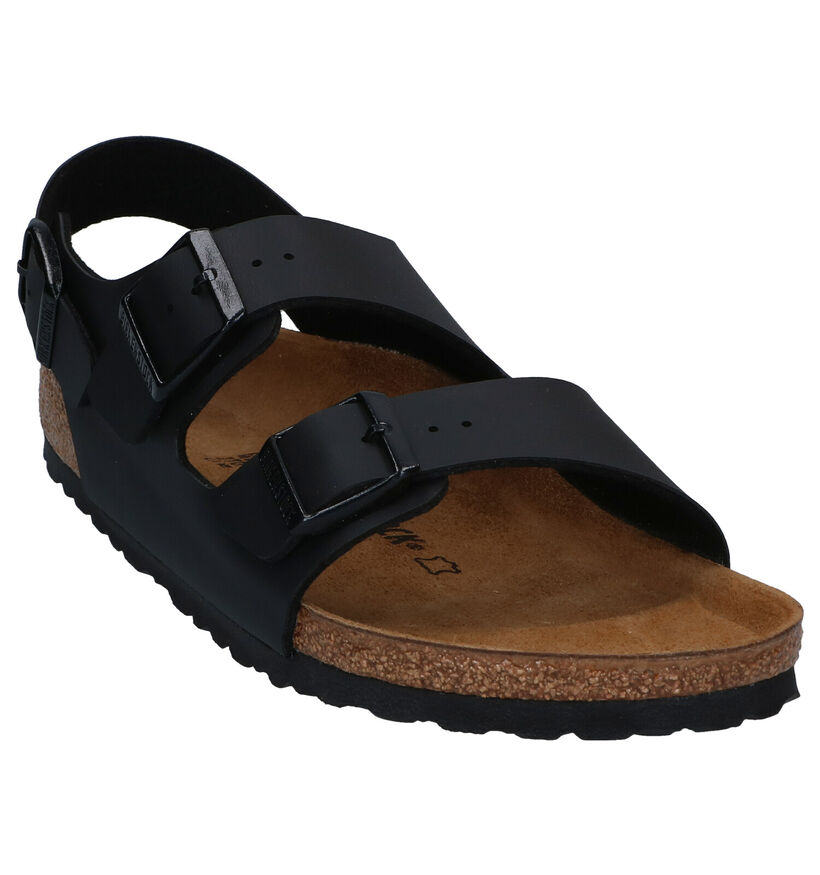 Birkenstock Milano Sandales en Noir en simili cuir (305410)