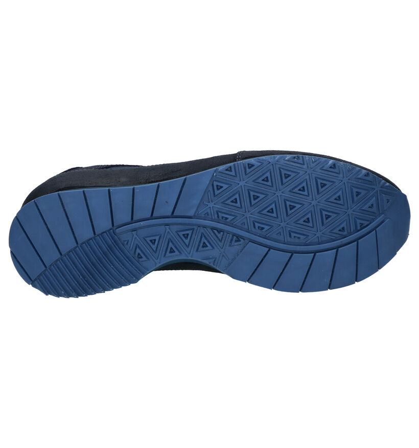 Braend Blauwe Sneakers in daim (261037)