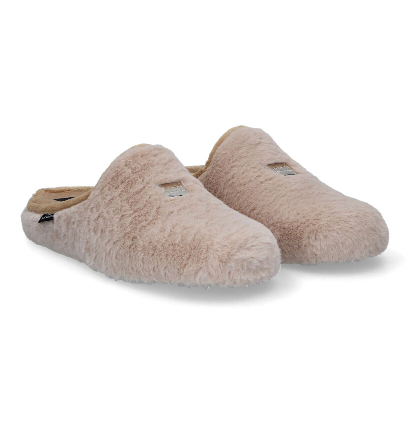 Scapa Camel Pantoffels in stof (317045)
