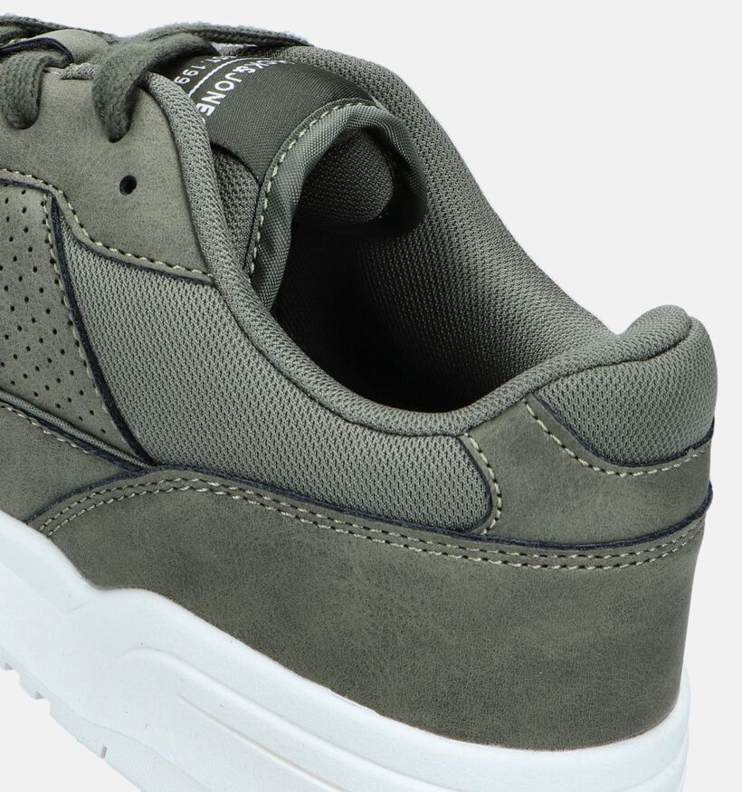 Jack & Jones London Olijfgroene Veterschoenen voor heren (345835) - geschikt voor steunzolen