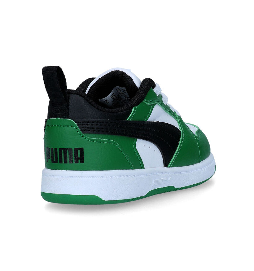 Puma Rebound V6 Witte Sneakers voor jongens, meisjes (326490)