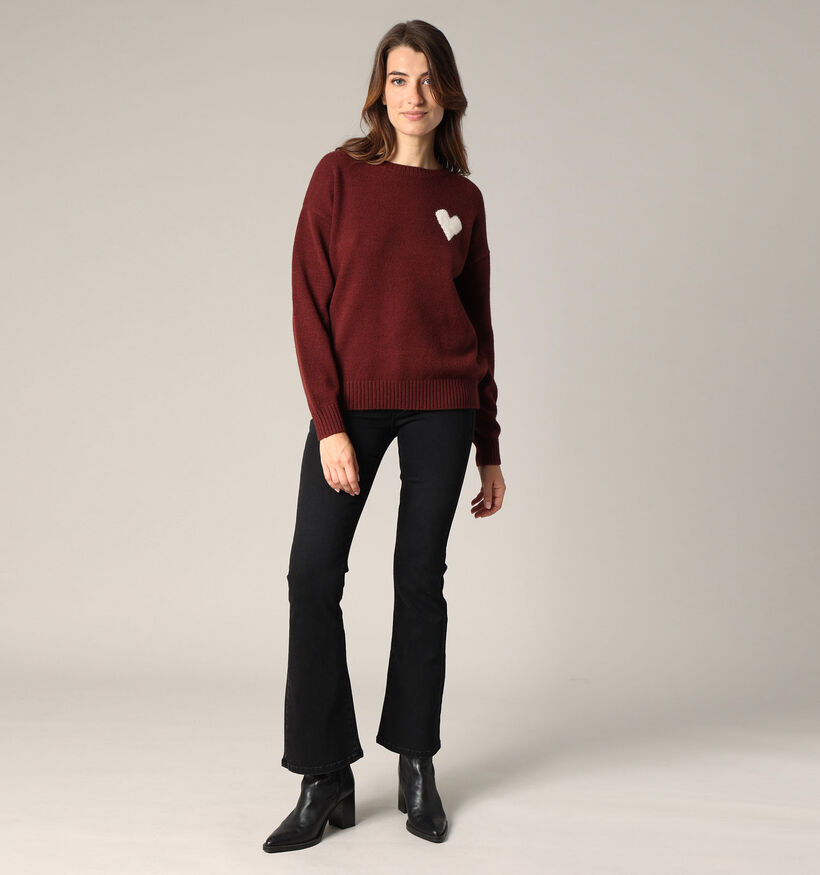 Deeluxe Original Pull en Bordeaux pour femmes (365456)