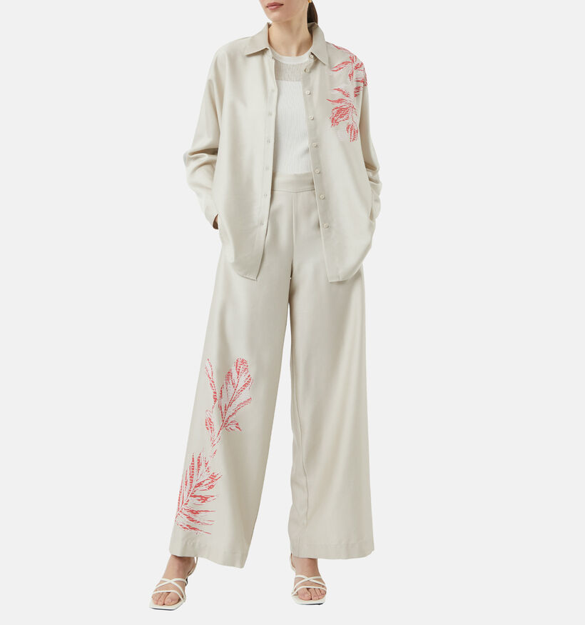 comma Beige Wijde Broek voor dames (358257)