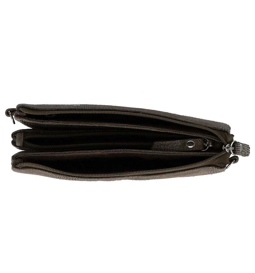 Via Limone Lizard Sac Porté Croisé en Noir en nubuck (270746)