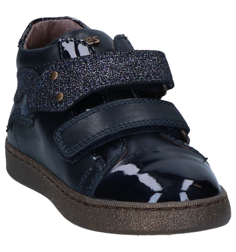 STONES and BONES Chaussures hautes en Bleu foncé en verni (255502)