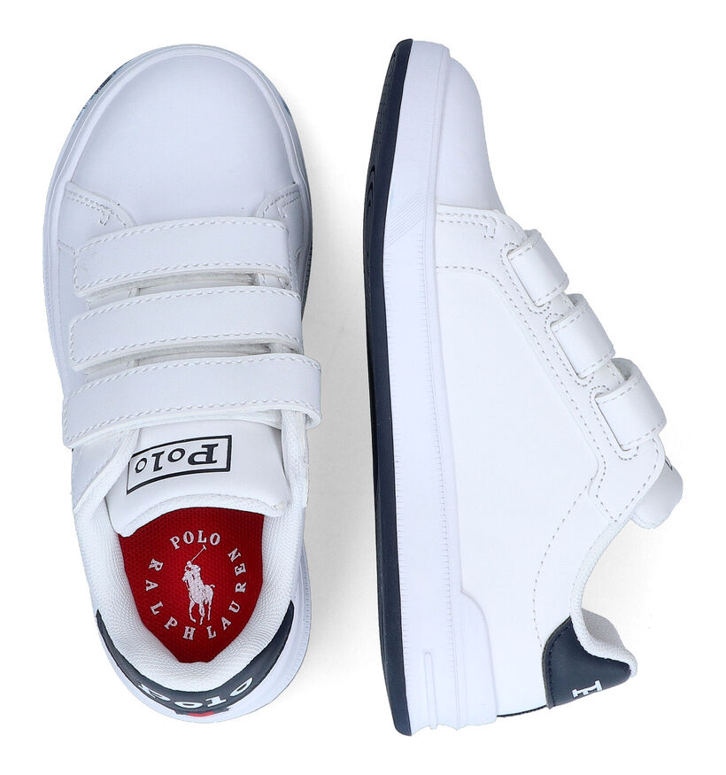 Polo Ralph Lauren Heritage Witte Velcroschoenen voor jongens (320141)