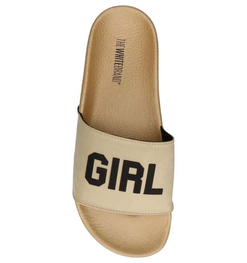 The White Brand Gouden Slippers Girl Gang in stof (215897)