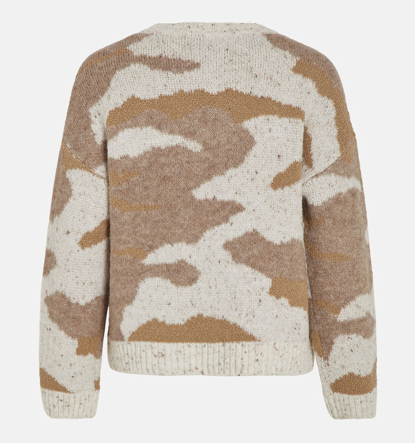 Vila Jemma Pull tricoté en Brun pour femmes (346384)
