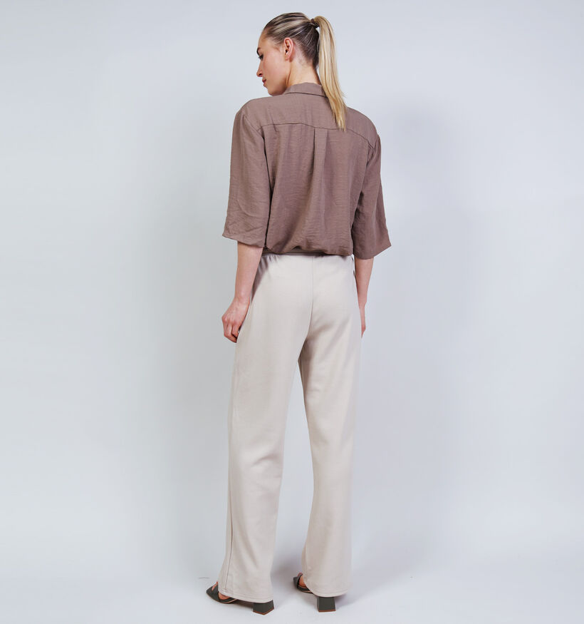Pieces Talia Pantalons de jogging en Beige pour femmes (369193)