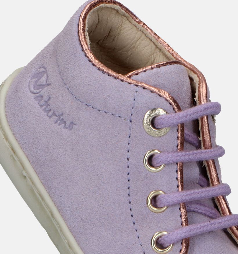 Naturino Sossi Suede Lila Babyschoenen voor meisjes (339401)