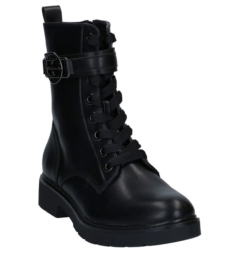 Esprit Boots à lacets en Noir en cuir (279625)